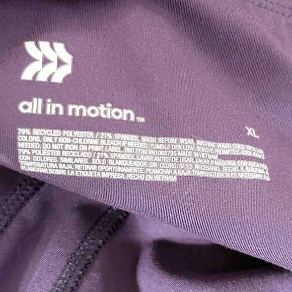 All in Motion - Target Purple Athletic Leggings with Hip Pockets Women's Size XL - Picture 6 of 6